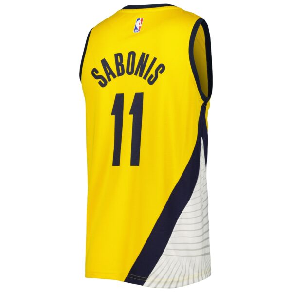 Domantas Sabonis Indiana Pacers Fanatics Fast Break Player Replica Jersey - Statement Edition - Gold - Image 4