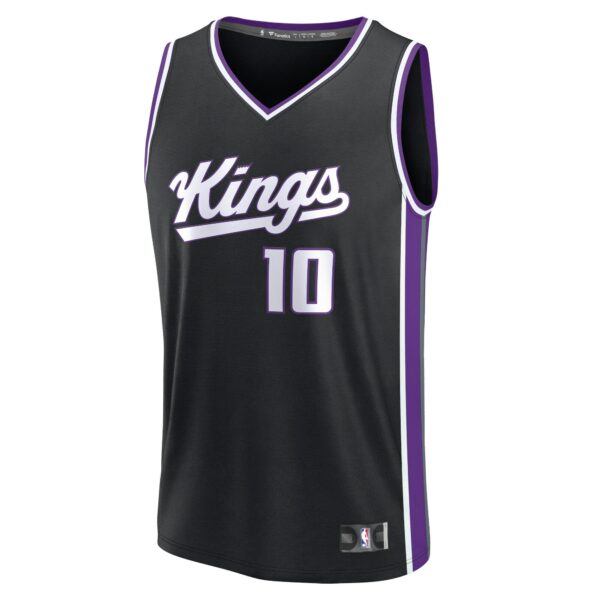 Domantas Sabonis Sacramento Kings Fanatics Fast Break Replica Jersey - Icon Edition - Black - Image 3