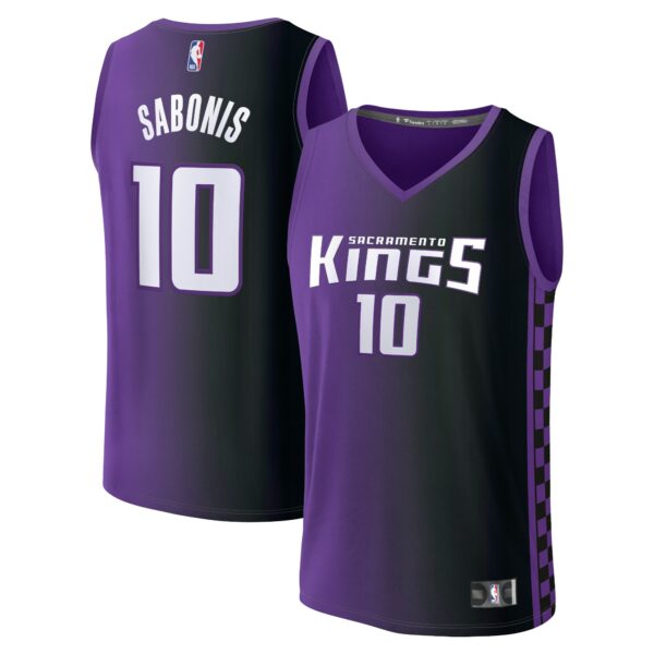 Domantas Sabonis Sacramento Kings Fanatics Fast Break Replica Player Jersey - Statement Edition - Purple - Image 2