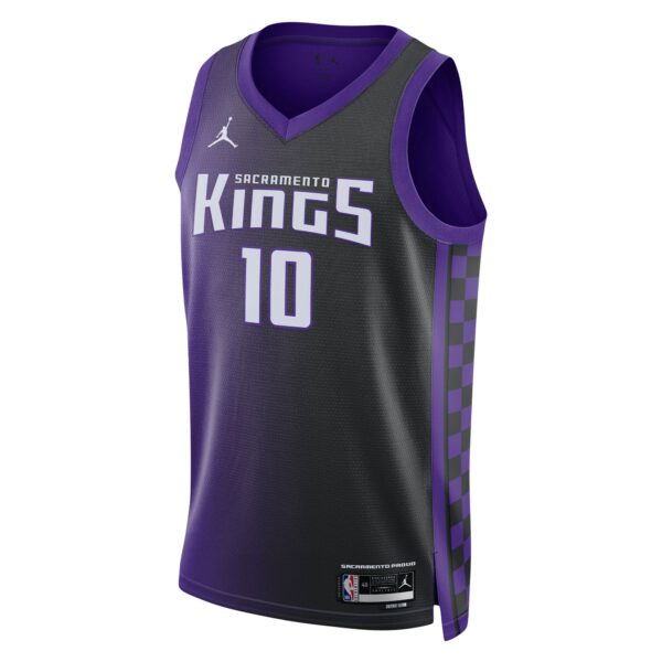 Domantas Sabonis Sacramento Kings Jordan Brand Unisex Swingman Jersey - Statement Edition - Purple - Image 3