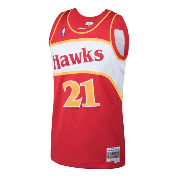 Dominique Wilkins Atlanta Hawks Mitchell & Ness 1986/87 Hardwood Classics Swingman Jersey - Red - Image 3
