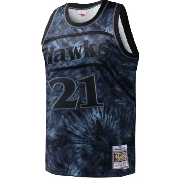 Dominique Wilkins Atlanta Hawks Mitchell & Ness Hardwood Classics 1986/87 Tie-Dye Swingman Jersey - Black - Image 3