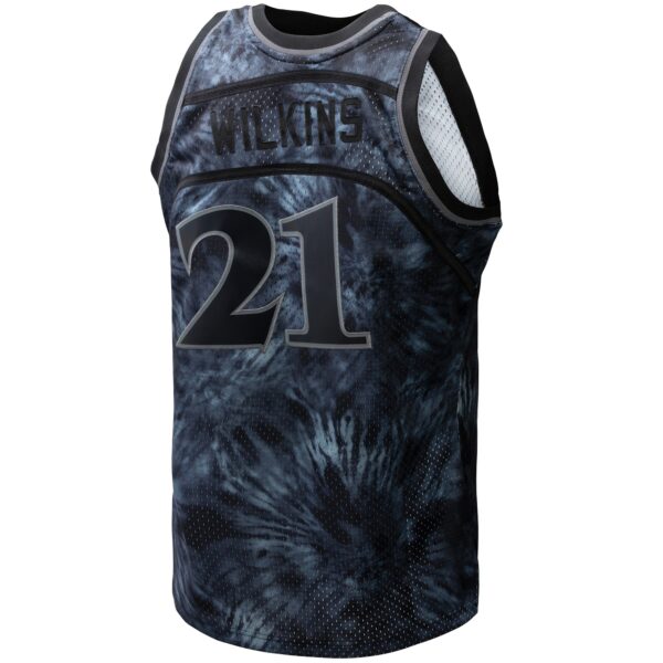 Dominique Wilkins Atlanta Hawks Mitchell & Ness Hardwood Classics 1986/87 Tie-Dye Swingman Jersey - Black - Image 4