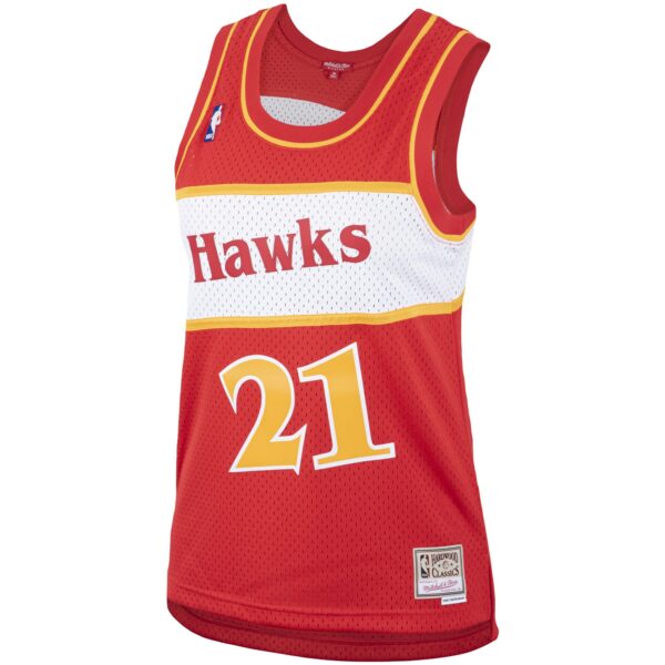 Dominique Wilkins Atlanta Hawks Mitchell & Ness Women's  Hardwood Classics Swingman Jersey - Red - Image 3