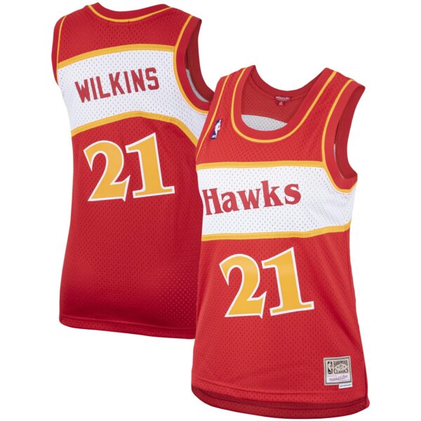 Dominique Wilkins Atlanta Hawks Mitchell & Ness Women's  Hardwood Classics Swingman Jersey - Red - Image 2