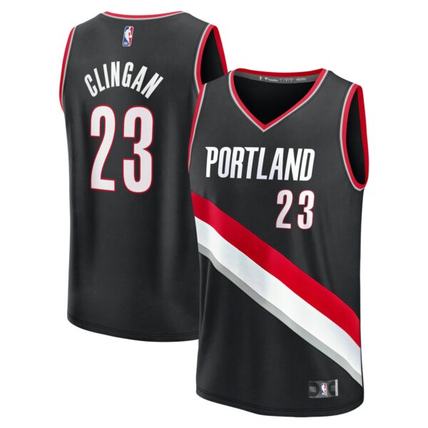 Donovan Clingan Portland Trail Blazers Fanatics 2024 NBA Draft Fast Break Player Jersey - Icon Edition - Black