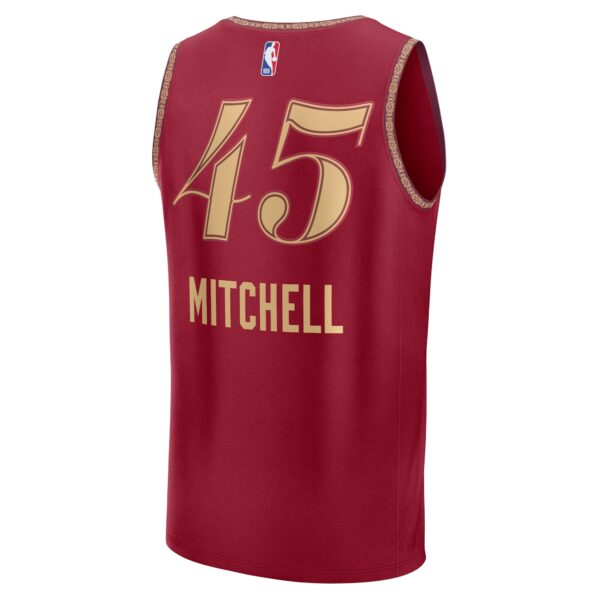 Donovan Mitchell Cleveland Cavaliers Fanatics Fast Break Jersey - Wine - City Edition - Image 4