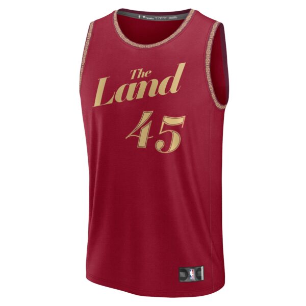 Donovan Mitchell Cleveland Cavaliers Fanatics Fast Break Jersey - Wine - City Edition - Image 3
