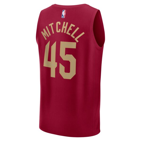 Donovan Mitchell Cleveland Cavaliers Fanatics Youth Fast Break Player Jersey - Icon Edition - Wine - Image 4