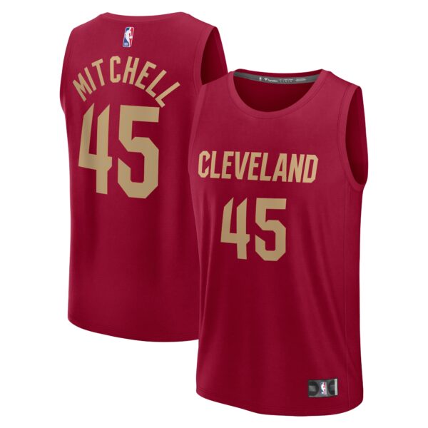 Donovan Mitchell Cleveland Cavaliers Fanatics Youth Fast Break Player Jersey - Icon Edition - Wine - Image 2
