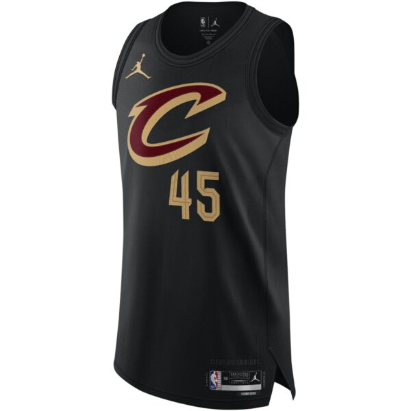 Donovan Mitchell Cleveland Cavaliers Jordan Brand Authentic Player Jersey - Statement Edition - Black - Image 3
