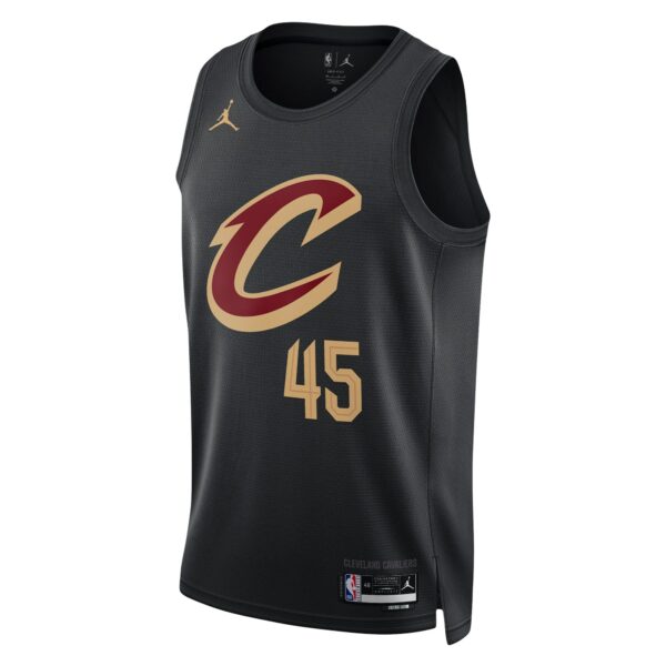 Donovan Mitchell Cleveland Cavaliers Jordan Brand Unisex Swingman Jersey - Statement Edition - Black - Image 3