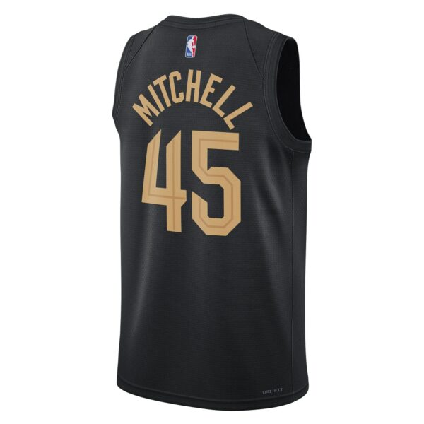 Donovan Mitchell Cleveland Cavaliers Jordan Brand Unisex Swingman Jersey - Statement Edition - Black - Image 4
