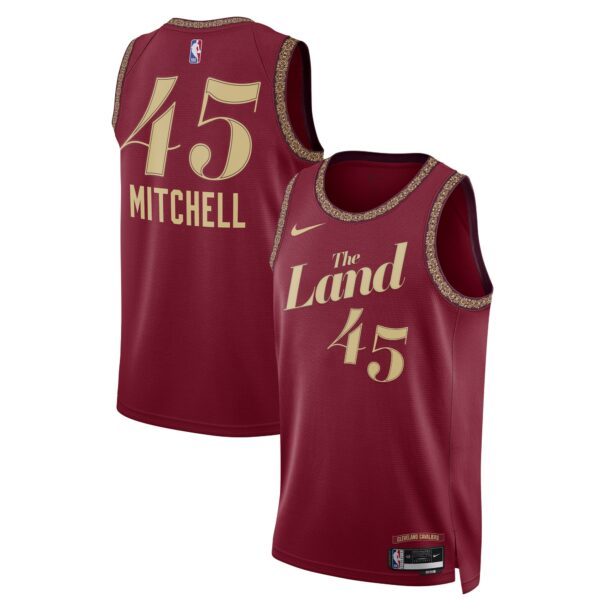Donovan Mitchell Cleveland Cavaliers Nike Unisex 2023/24 Swingman Jersey - Wine - City Edition - Image 2