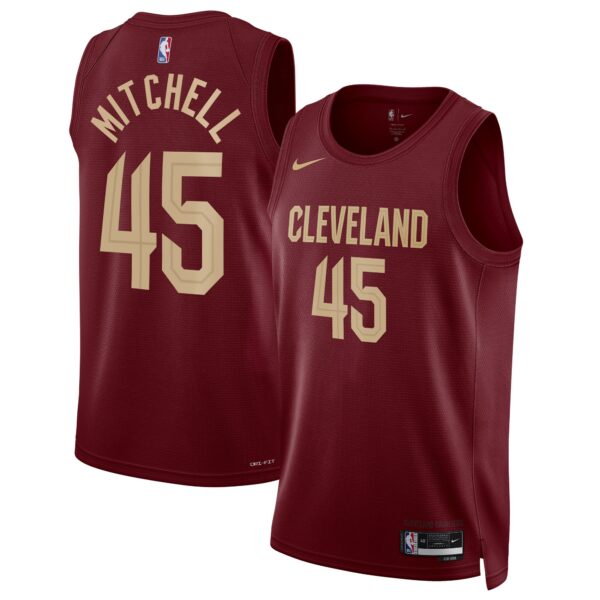 Donovan Mitchell Cleveland Cavaliers Nike Unisex Swingman Jersey - Icon Edition - Wine - Image 2