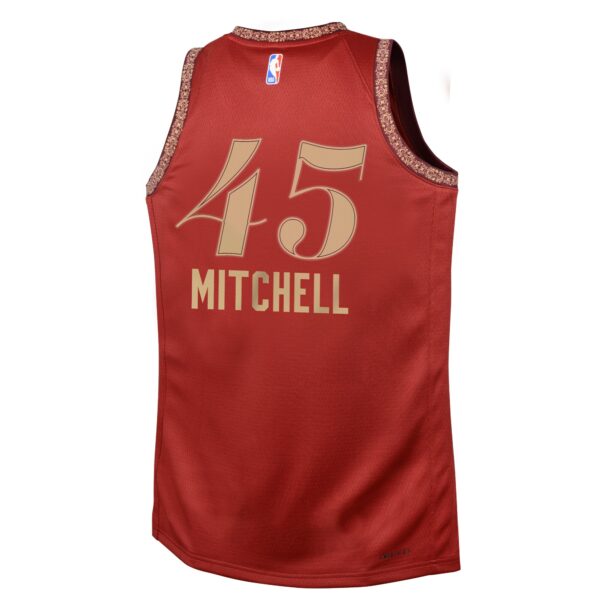 Donovan Mitchell Cleveland Cavaliers Nike Youth  Swingman Replica Jersey - City Edition - Wine - Image 4