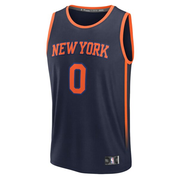 Donte DiVincenzo New York Knicks Fanatics Fast Break Replica Player Jersey - Statement Edition - Navy - Image 3