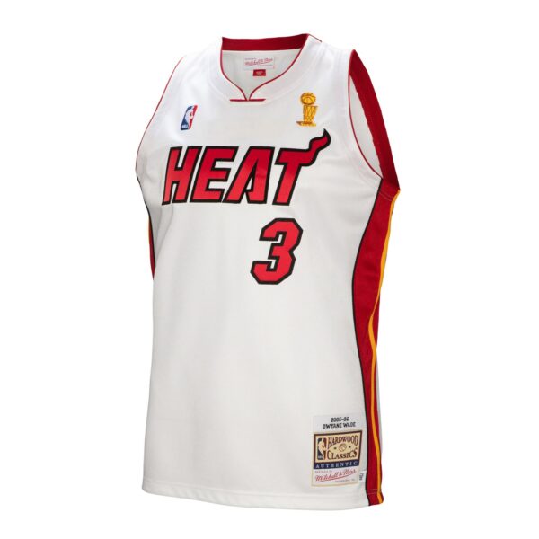Dwyane Wade Miami Heat Mitchell & Ness 2005-06 Authentic Player Jersey - White - Image 3