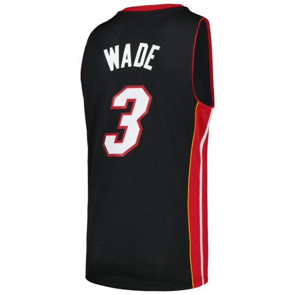 Dwyane Wade Miami Heat Mitchell & Ness  2012/13 Hardwood Classics Swingman Jersey - Black - Image 4