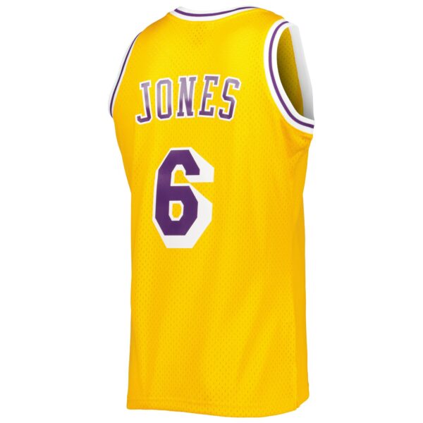 Eddie Jones Los Angeles Lakers Mitchell & Ness 1996/97 Hardwood Classics Swingman Jersey - Gold - Image 4