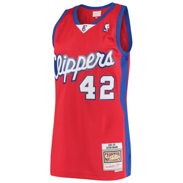 Elton Brand LA Clippers Mitchell & Ness Hardwood Classics Swingman Jersey - Red - Image 3