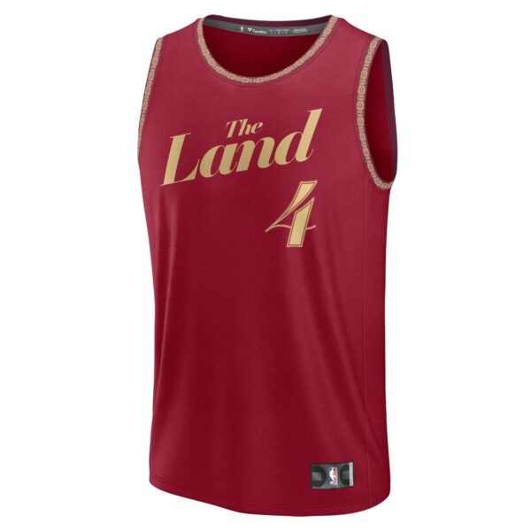 Evan Mobley Cleveland Cavaliers Fanatics Fast Break Jersey - Wine - City Edition - Image 3