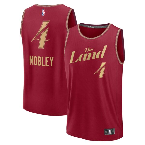 Evan Mobley Cleveland Cavaliers Fanatics Fast Break Jersey - Wine - City Edition - Image 2