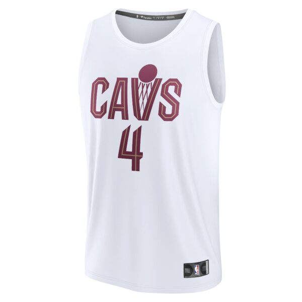 Evan Mobley Cleveland Cavaliers Fanatics Fast Break Replica Player Jersey - Association Edition - White - Image 3