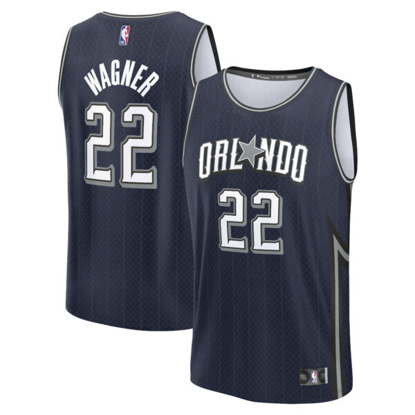 Franz Wagner Orlando Magic Fanatics Youth Fast Break Jersey - Navy - City Edition - Image 2
