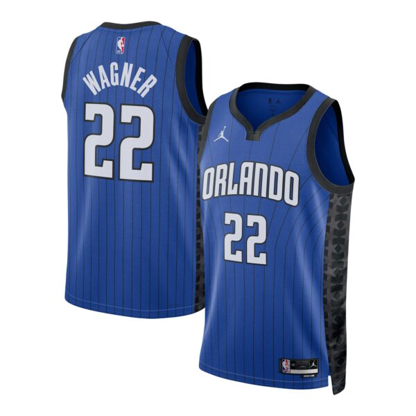 Franz Wagner Orlando Magic Jordan Brand Unisex Swingman Jersey - Statement Edition - Blue - Image 2