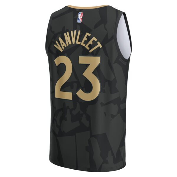 Fred VanVleet Toronto Raptors Fanatics Fastbreak Jersey - City Edition - Black - Image 4