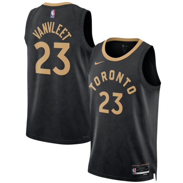 Fred VanVleet Toronto Raptors Nike Unisex 2022/23 Swingman Jersey - City Edition - Black - Image 2