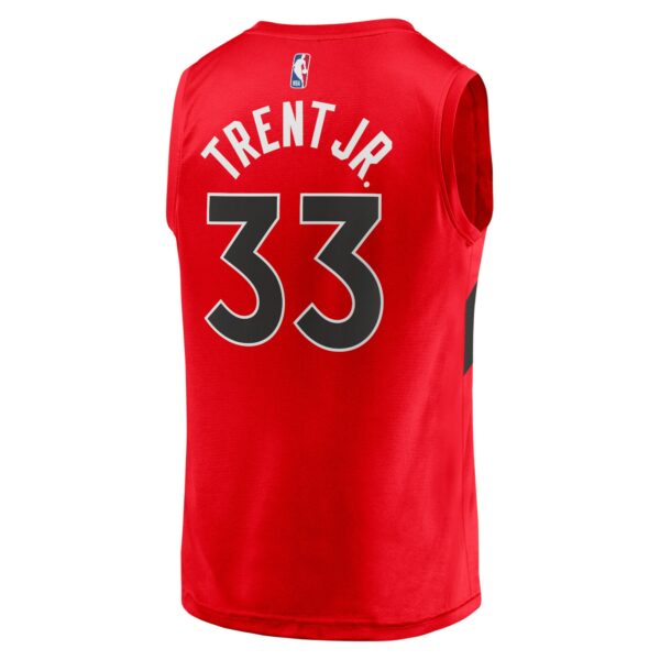 Gary Trent Jr. Toronto Raptors Fanatics Youth Fast Break Replica Jersey - Icon Edition - Red - Image 4