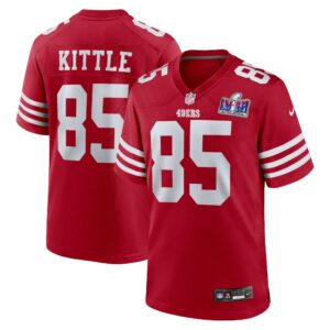 George Kittle San Francisco 49ers Nike Super Bowl LVIII Game Jersey - Scarlet