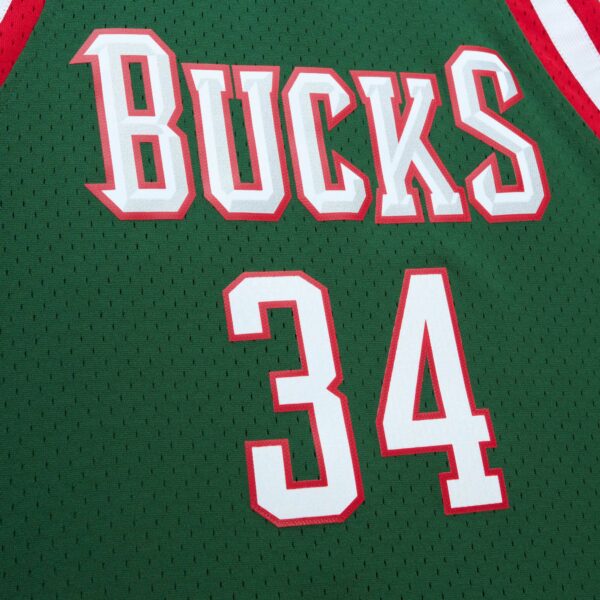 Giannis Antetokounmpo Milwaukee Bucks Mitchell & Ness 2013/14 Hardwood Classics Swingman Jersey - Hunter Green - Image 5