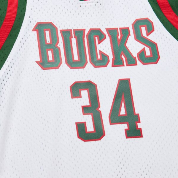 Giannis Antetokounmpo Milwaukee Bucks Mitchell & Ness 2013/14 Hardwood Classics Swingman Jersey - White - Image 5