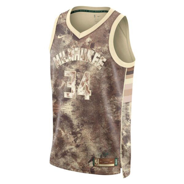 Giannis Antetokounmpo Milwaukee Bucks Nike Unisex Select Series Swingman Jersey - Brown - Image 3