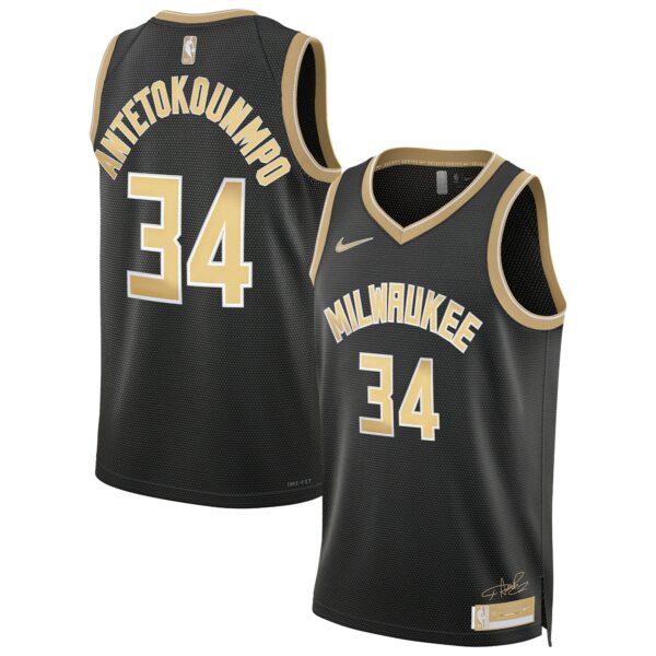 Giannis Antetokounmpo Milwaukee Bucks Nike Unisex  Select Series Swingman Jersey – Black - Image 2