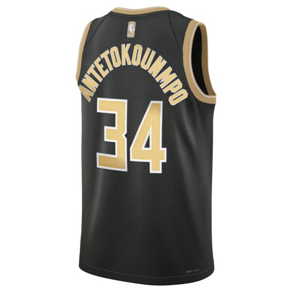 Giannis Antetokounmpo Milwaukee Bucks Nike Unisex  Select Series Swingman Jersey – Black - Image 4