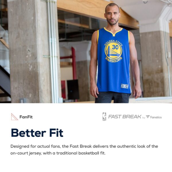 Golden State Warriors Fanatics Fast Break Custom Replica Jersey White - Association Edition - Image 5
