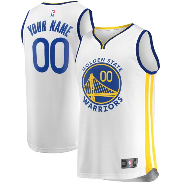 Golden State Warriors Fanatics Fast Break Custom Replica Jersey White - Association Edition - Image 2