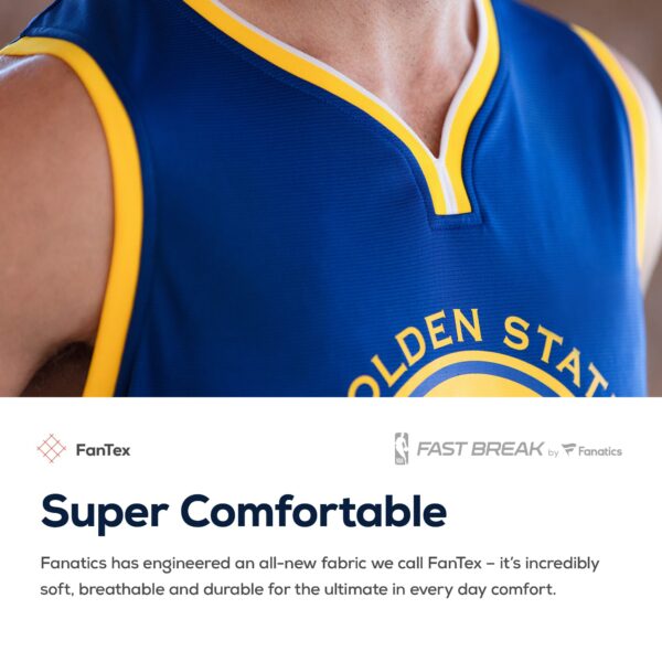 Golden State Warriors Fanatics Fast Break Custom Replica Jersey White - Association Edition - Image 7