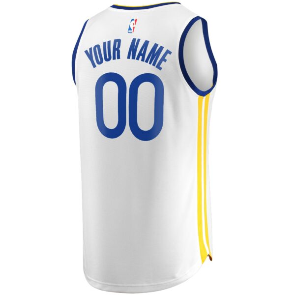 Golden State Warriors Fanatics Fast Break Custom Replica Jersey White - Association Edition - Image 4