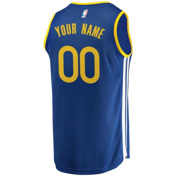 Golden State Warriors Fanatics Youth 2019/20 Fast Break Custom Replica Jersey Royal - Icon Edition - Image 4
