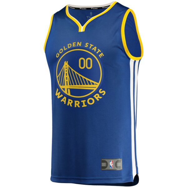 Golden State Warriors Fanatics Youth 2019/20 Fast Break Custom Replica Jersey Royal - Icon Edition - Image 3
