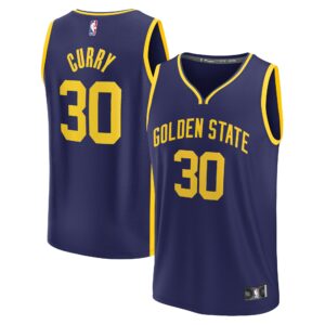 Golden State Warriors Fanatics Youth Fast Break Replica Player Jersey - Statement Edition - Navy