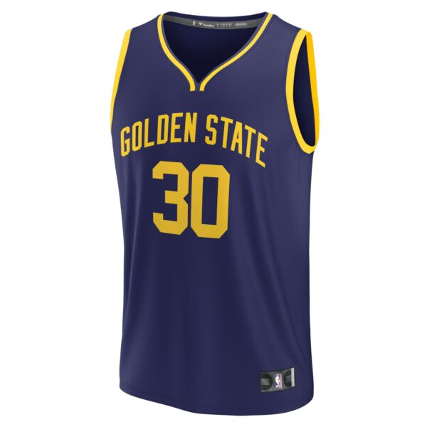 Golden State Warriors Fanatics Youth Fast Break Replica Player Jersey - Statement Edition - Navy - Image 3