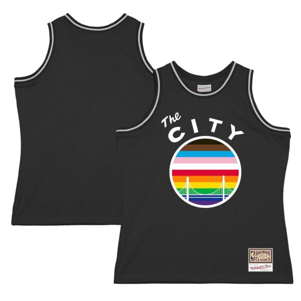 Golden State Warriors Mitchell & Ness Hardwood Classic Pride Jersey - Black - Image 2