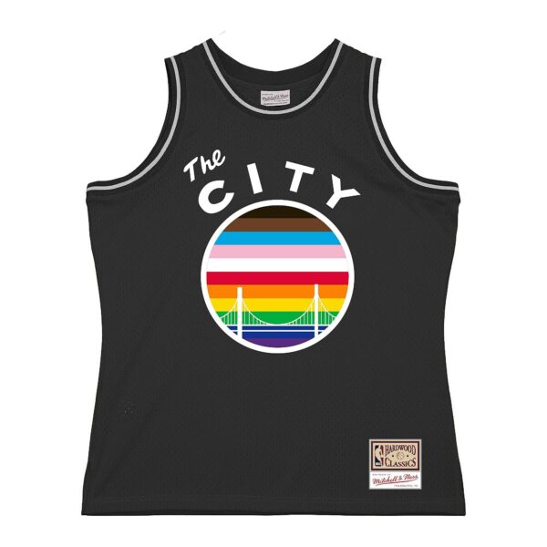 Golden State Warriors Mitchell & Ness Hardwood Classic Pride Jersey - Black - Image 3