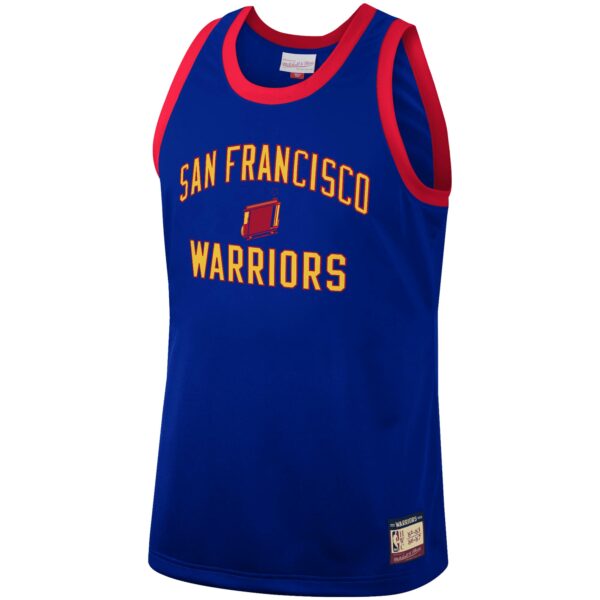 Golden State Warriors Mitchell & Ness Hardwood Classics Team Heritage Fashion Jersey - Royal - Image 3